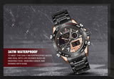 NAVIFORCE 9171 BLACK  GOLD ROSE