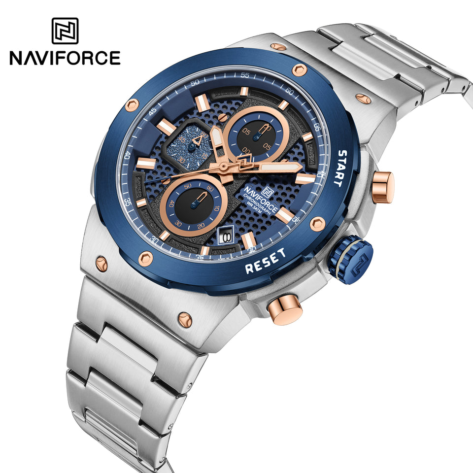 NAVIFORCE 8072 BLUE SILVER