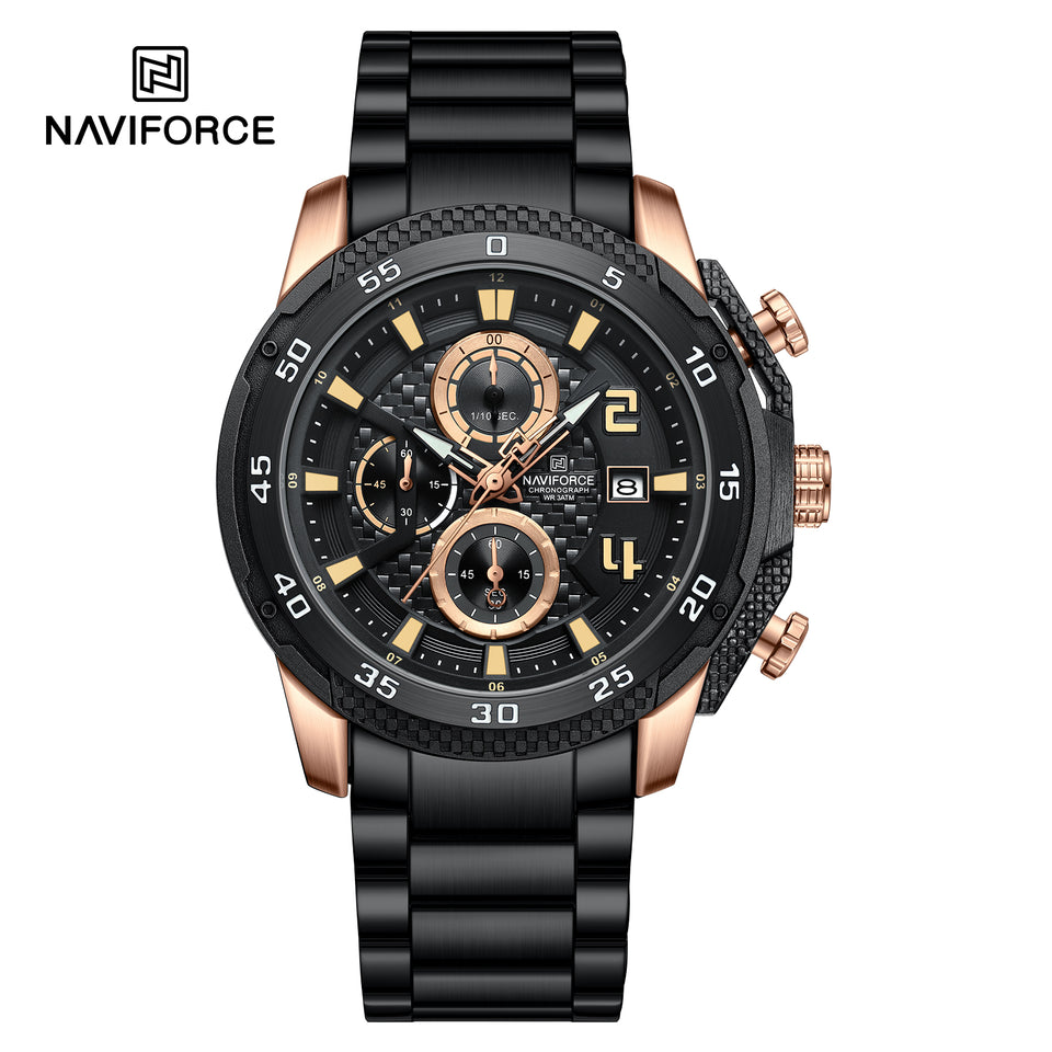 NAVIFORCE 8047 BLACK GOLD ROSE