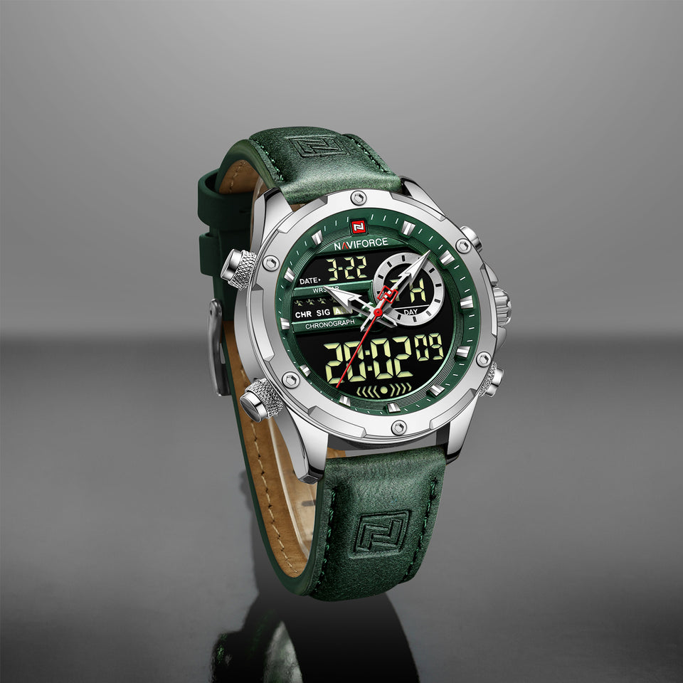 NAVIFORCE 9208 GREEN SILVER