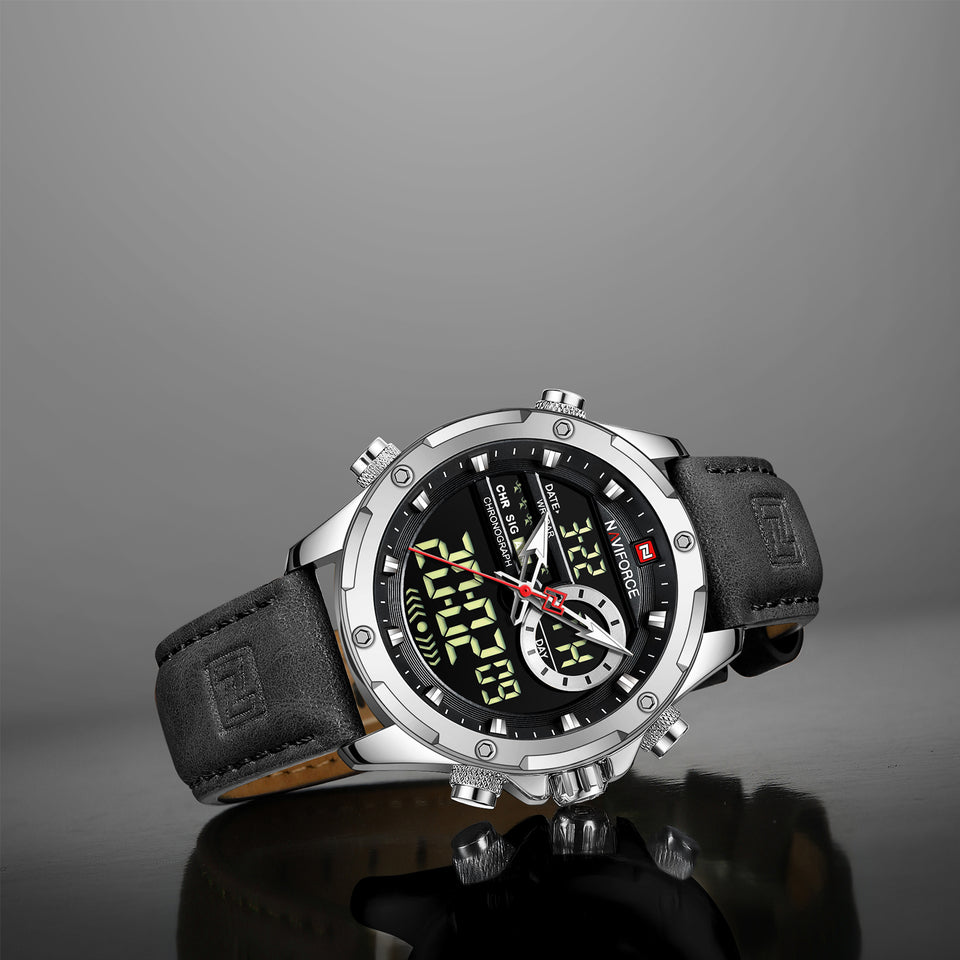 NAVIFORCE 9208 BLACK SILVER