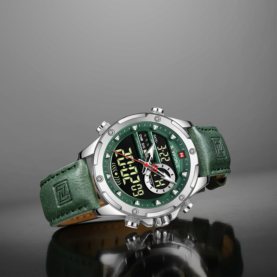 NAVIFORCE 9208 GREEN SILVER