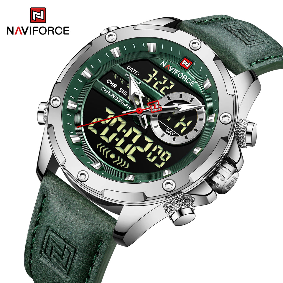 NAVIFORCE 9208 GREEN SILVER