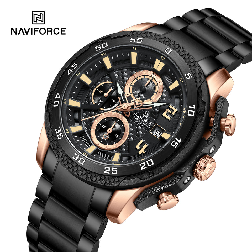 NAVIFORCE 8047 BLACK GOLD ROSE