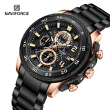 NAVIFORCE 8047 BLACK GOLD ROSE