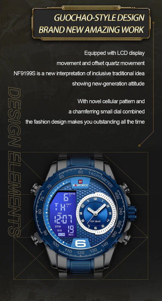 NAVIFORCE 9199 AZUL SILVER